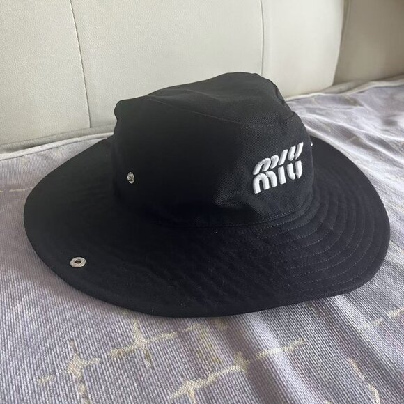 Miu Miu Black Bucket Hat - Picture 3 of 5